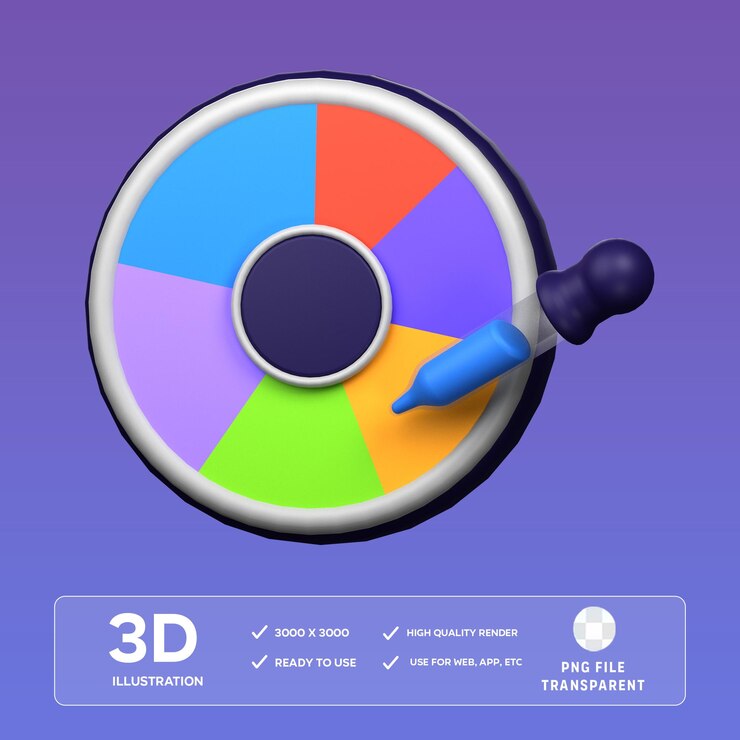 PSD psd色彩選擇器 3d 插圖