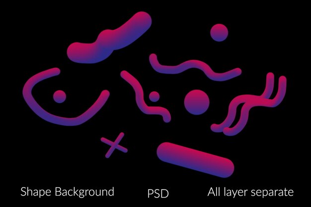 PSD psd colorato disegno astratto 3d di fluido come forma di vernice design 3d