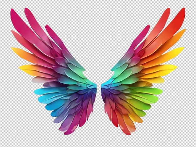 Psd of a colorful angle wings