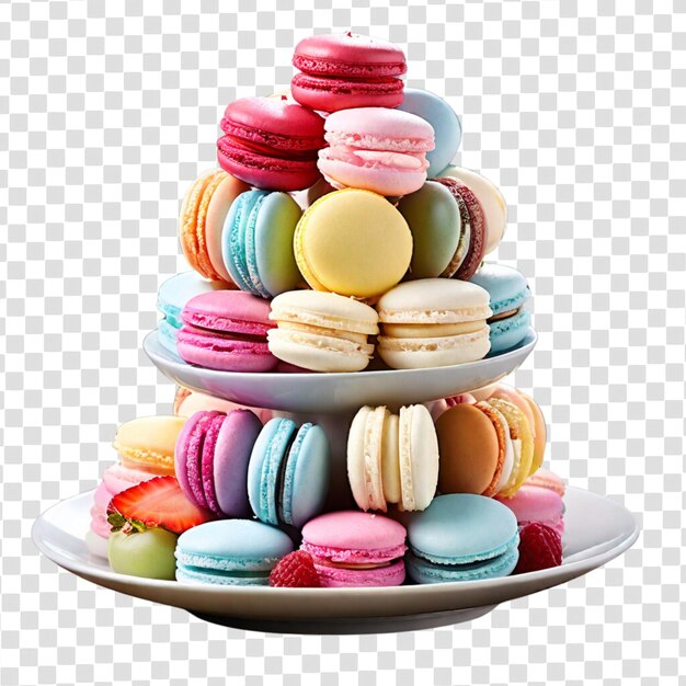 PSD psd colorful and assorted macarons isolated