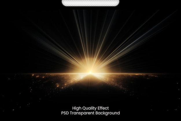 Psd colorful lens flares pack transparent background