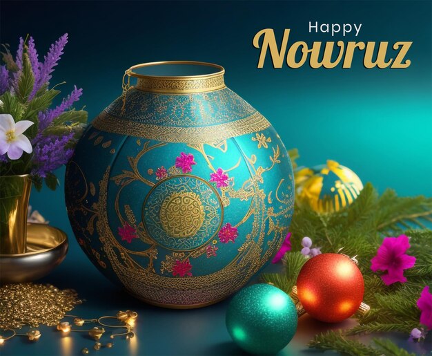 PSD colorful nowruz day background