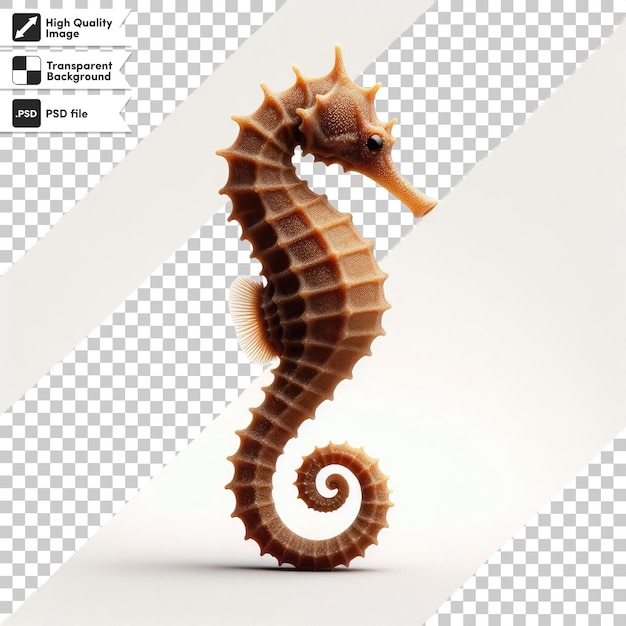 PSD psd colorful seahorse on transparent background with editable mask layer