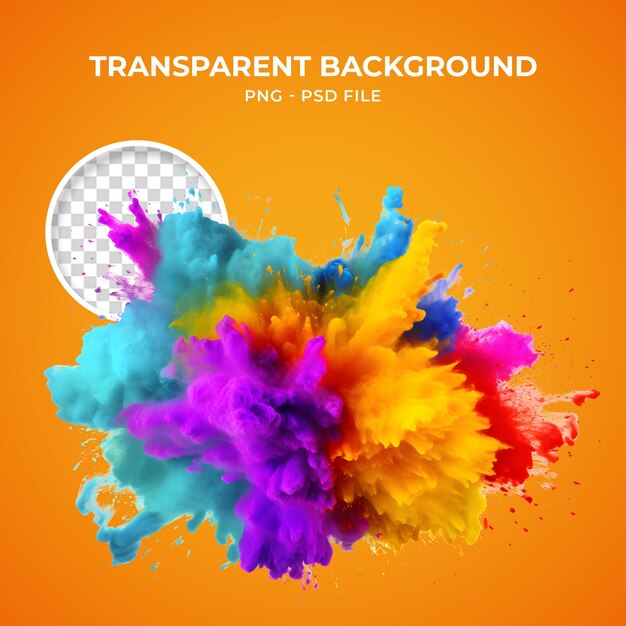 PSD psd colorful smoke png transparent