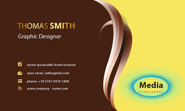 PSD Colorful visiting card