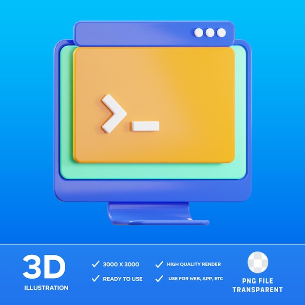 Иллюстрация командной строки PSD 3D