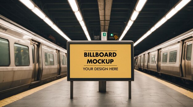 PSD psd commercieel billboard mockup display ontwerp en buiten achtergrond