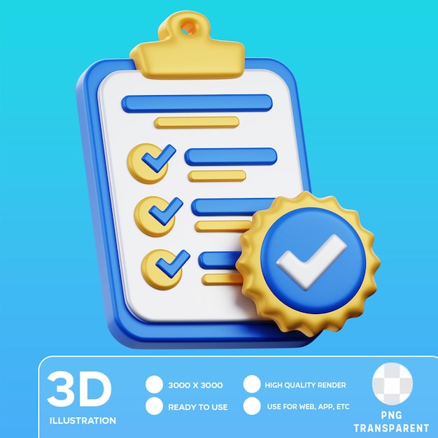 PSD psd compliance 3d illustration