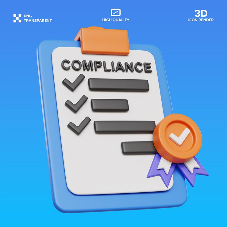 PSD psd compliance report 3d ilustration