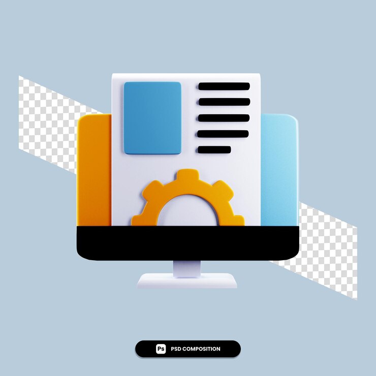 PSD psd computer setting mockup