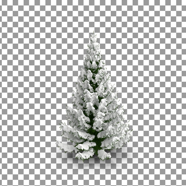 PSD psd белое хвойное дерево на изолированном и прозрачном фоне