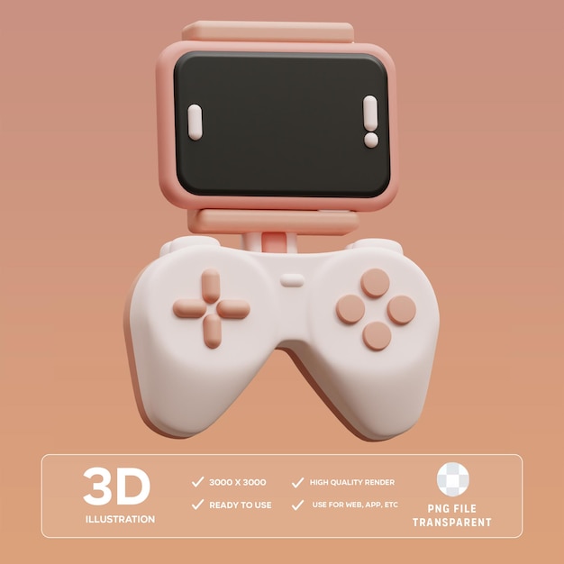 Иллюстрация консоли PSD Phone 3D