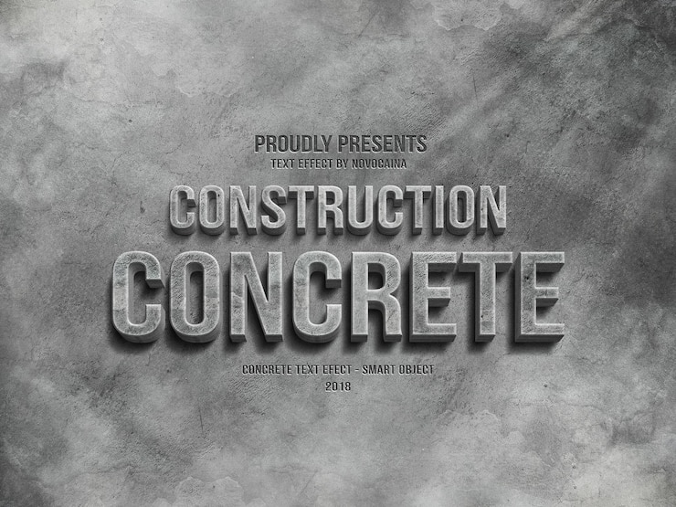 PSD psd-constructie concrete tekststijl