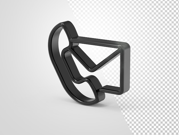 Psd contact 3d icon render connect symbol