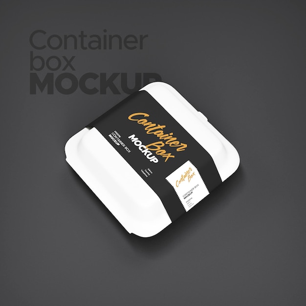 psd container fast food mockup