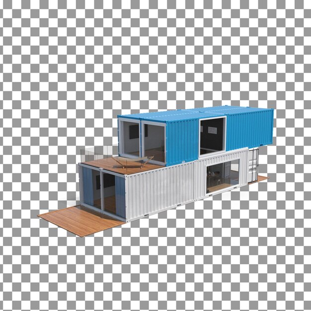 PSD psd container house icon on isolated and transparent background