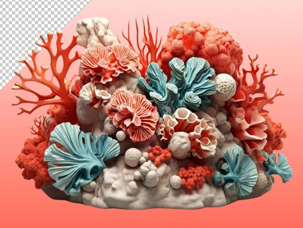 PSD psd of a corals on transparent background