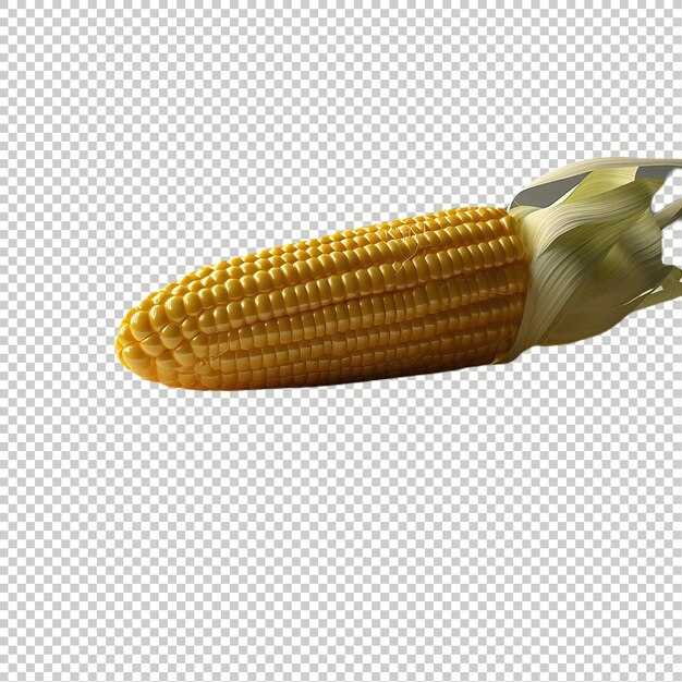Psd corn isolated on transparent background with copy space
