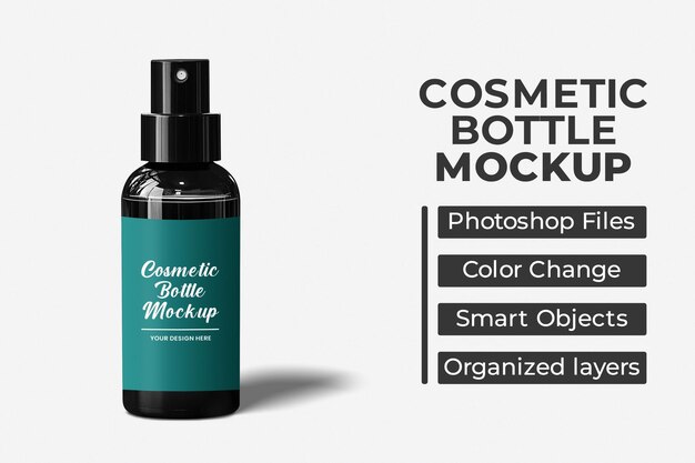 Psd cosmetic bottle mockup