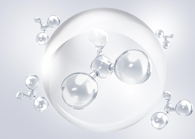 PSD psd cosmetic essence liquid bubbles molecules antioxidant of liquid bubble