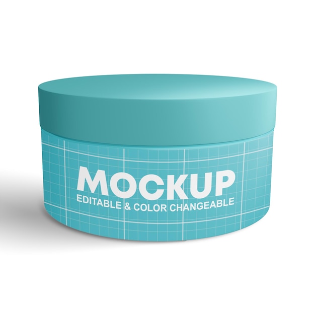 psd cosmetic jar mockup