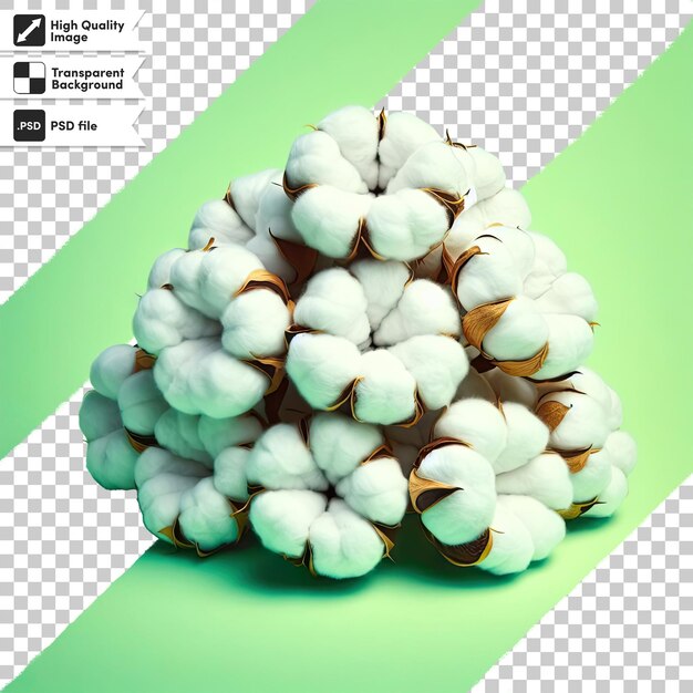 Psd cotton lint on transparent background