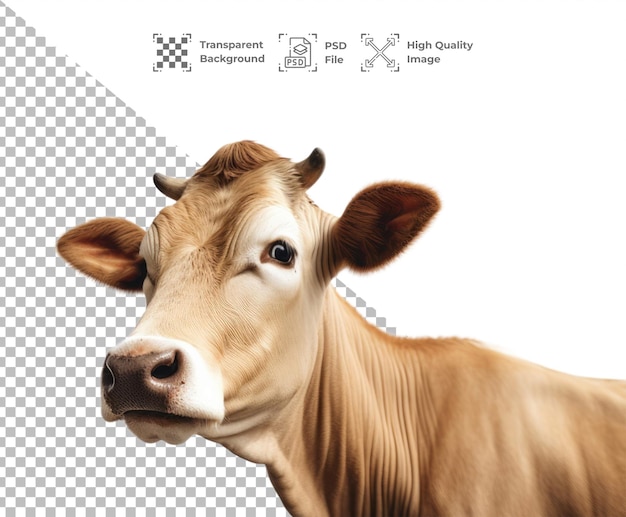 PSD Cow Animal isolated on transparent background