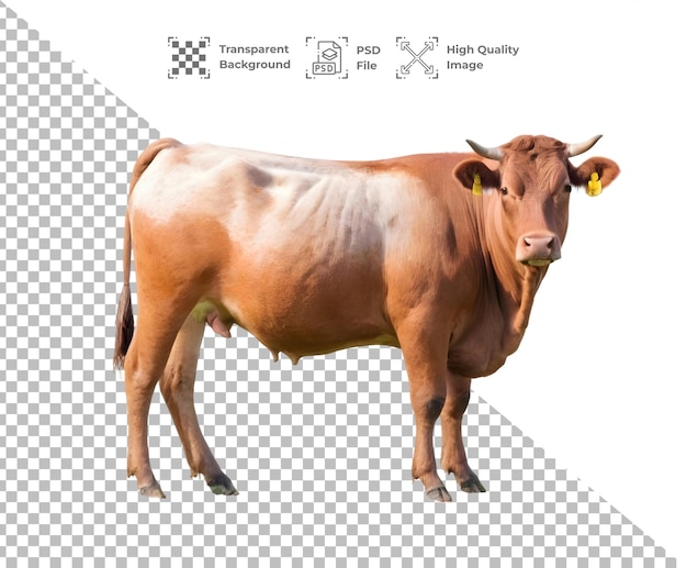 PSD psd cow isolated on transparent background