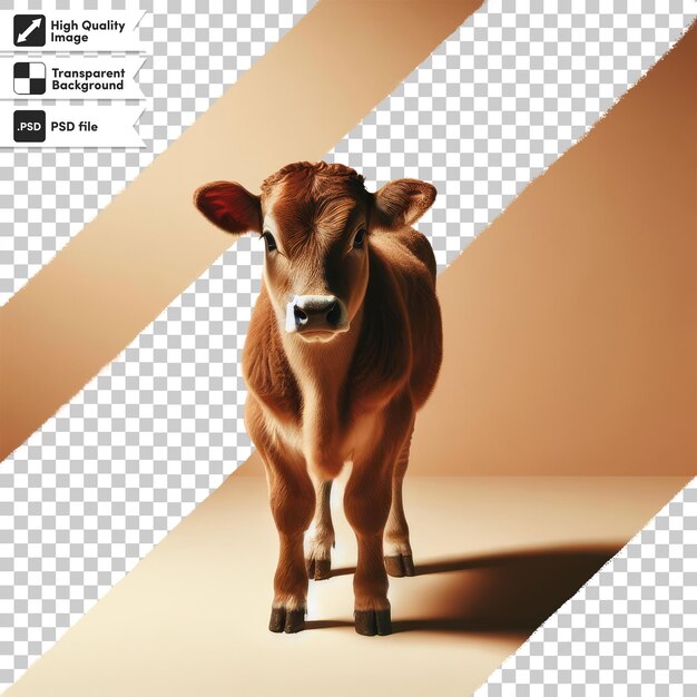 PSD psd cow with horns on transparent background