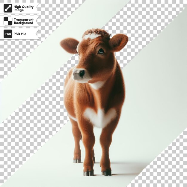 PSD psd cow with horns on transparent background