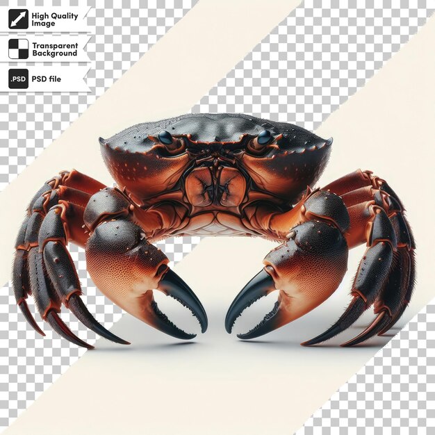 PSD psd crab on transparent background with editable mask layer