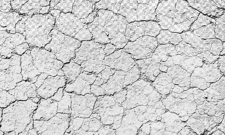 PSD psd cracked ground texture overlay on a transparent background