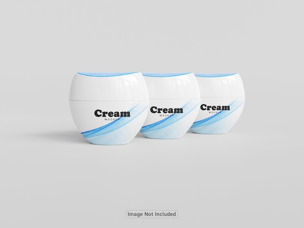 Psd cream packaging mock up