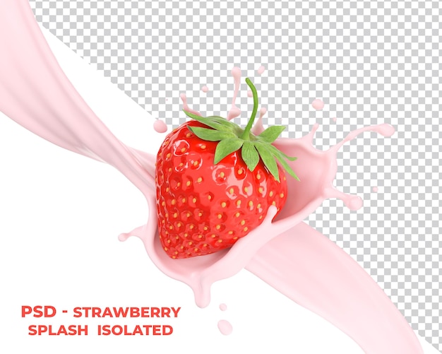 PSD Creamy Splash of strawberry