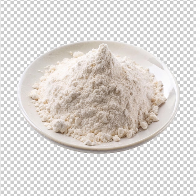 PSD psd of a create a high quality a pile of wheat flour plate on transparent background