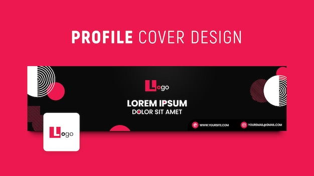 PSD psd creative abstract linkedin cover banner