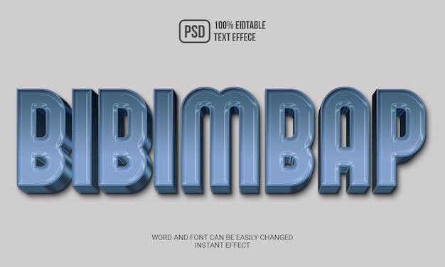 PSD psd creative bibimbap text effect