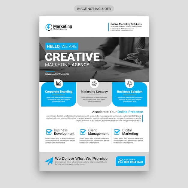 psd creative business flyer or poster design template
