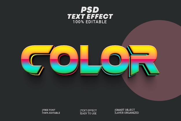 PSD psd creative color 3d editable text effects style