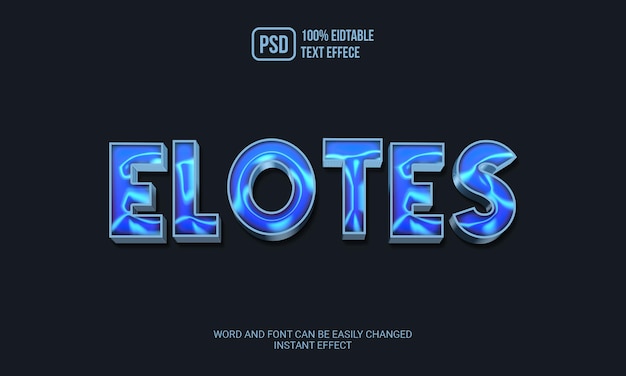 PSD psd creative elotes text effect