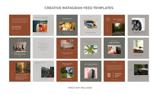 PSD psd creative instagram feed templates