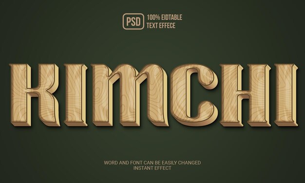 PSD psd creative kimchi text effect