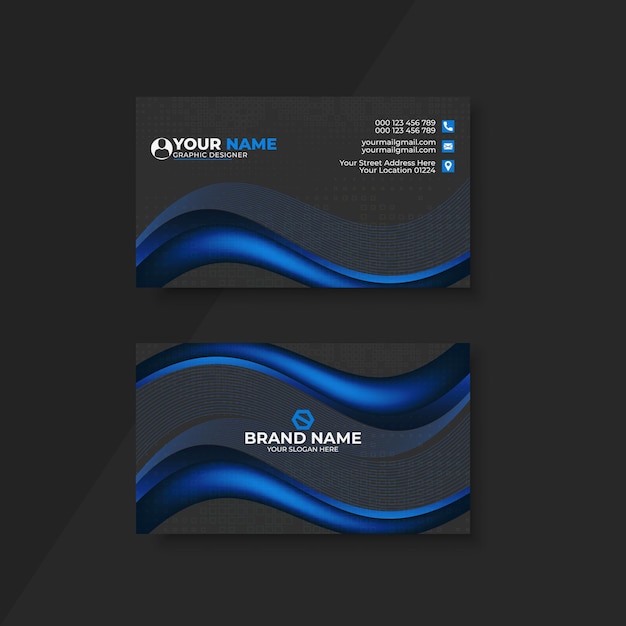 Psd creative modern professional business card template design