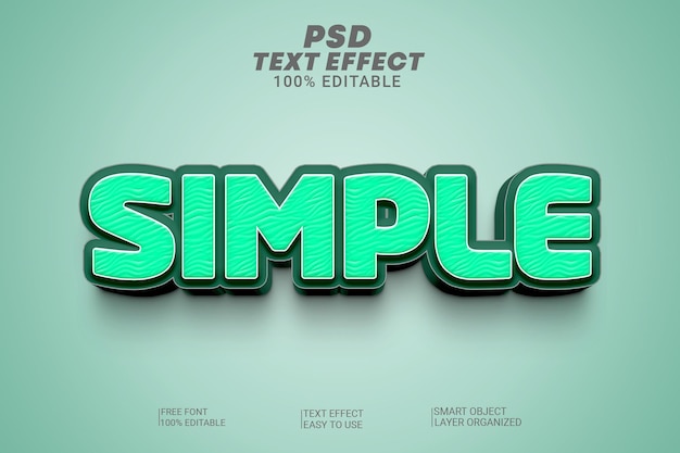 PSD creative simple 3d editable text effects style