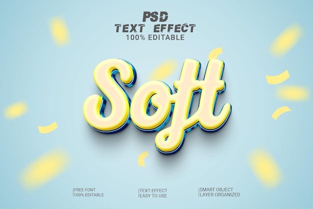 Psd creative soft text style effect