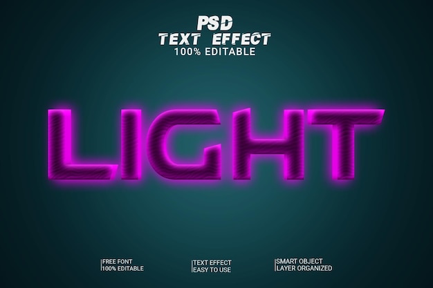 PSD creative text style effect light