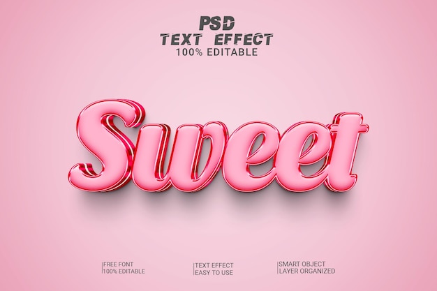 Psd creative text style effect sweet
