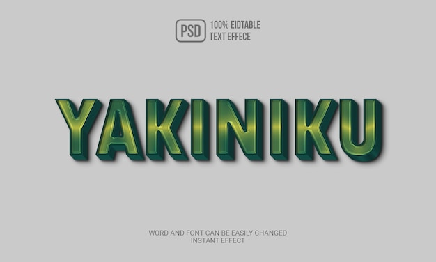 PSD effetto testo yakiniku creativo psd