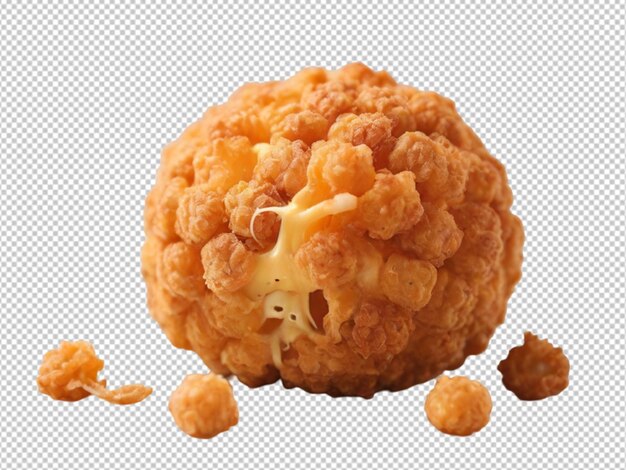 PSD psd of a crispy cheese ball on transparent background