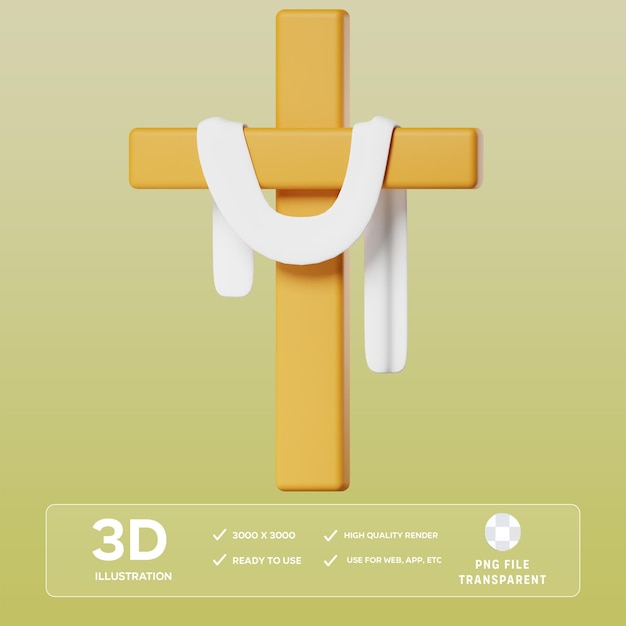 샤울 3D 일러스트레이션과 함께 PSD 크로스